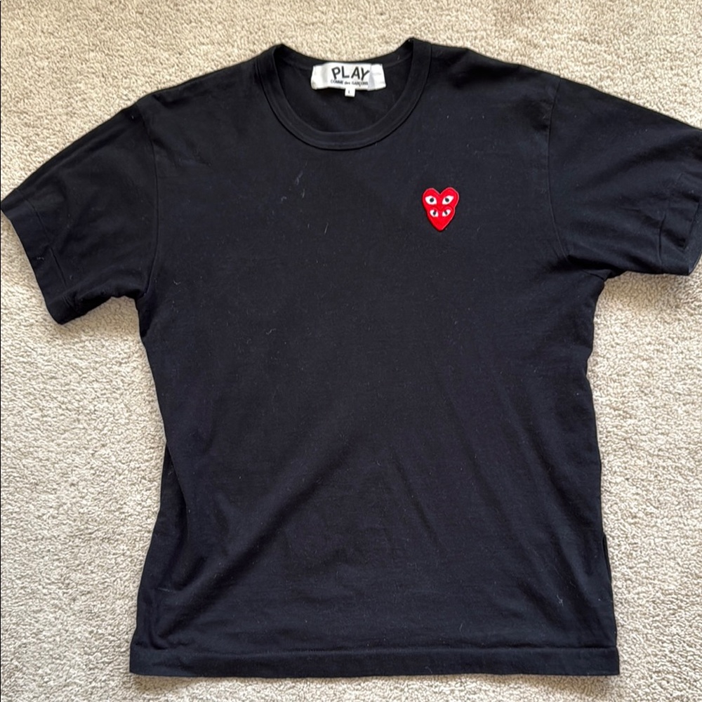 Comme des Garcons Black and Red Short Sleeve Tee